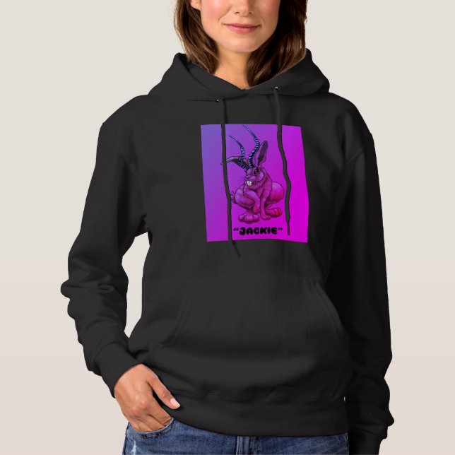 Jackalope "Jackie" Cryptid Hoodie (Vorderseite)