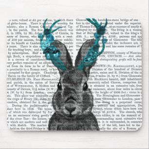 Jackalope mit den Türkis-Geweihen Mousepad
