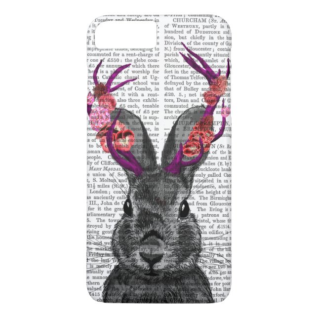 Jackalope mit rosa Antler Case-Mate iPhone Hülle (Rückseite)
