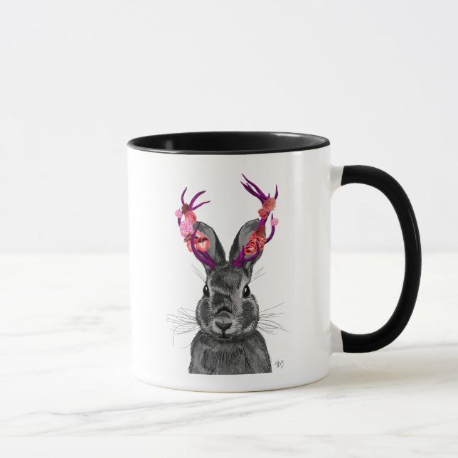Jackalope mit rosa Antler Tasse (Rechts)