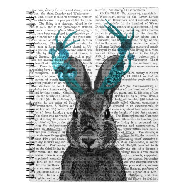 Jackalope mit türkisfarbenen Antlers Notizblock (Vorderseite)