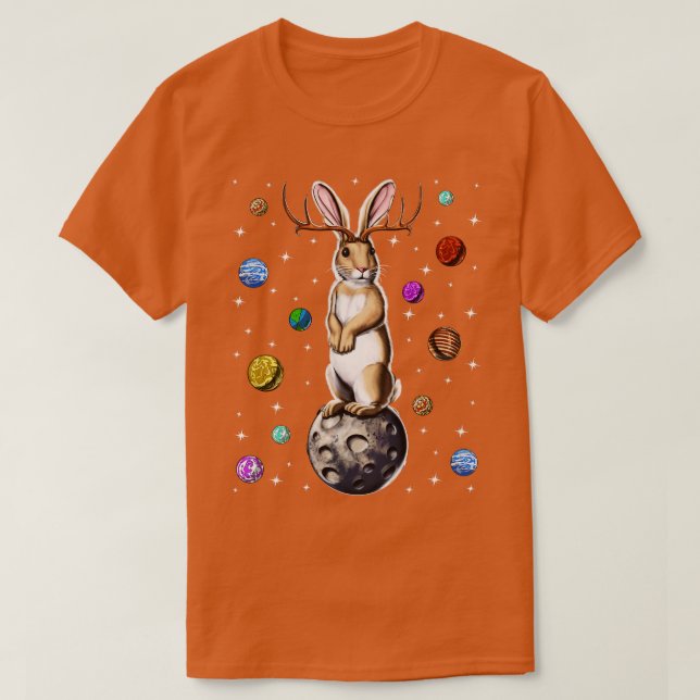 Jackalope Rabbit T-Shirt (Design vorne)