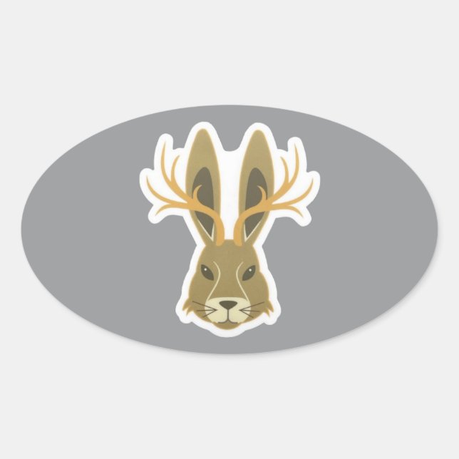 Jackalope, Vinyl Sticker (Vorderseite)