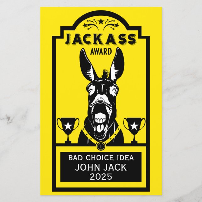 Jackass Award (Vorderseite)