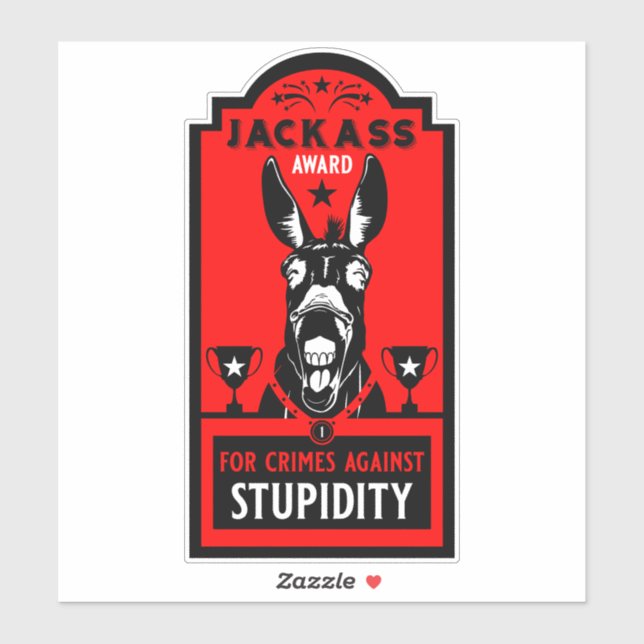 Jackass Award Aufkleber (Blatt)