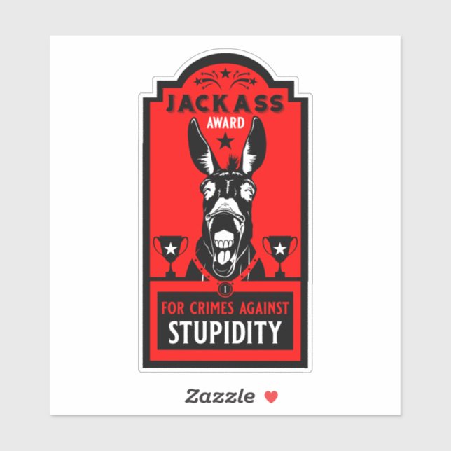 Jackass Award Aufkleber (Blatt)