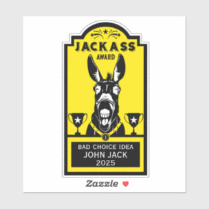 Jackass Award Aufkleber
