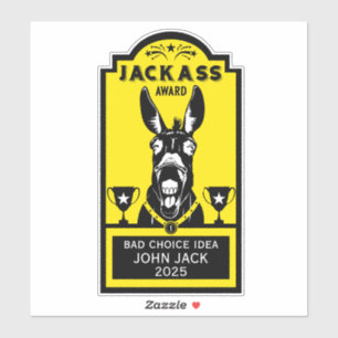 Jackass Award Aufkleber
