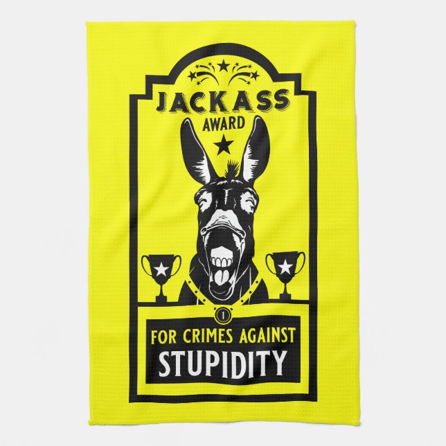 Jackass Award Geschirrtuch (Vertikal)