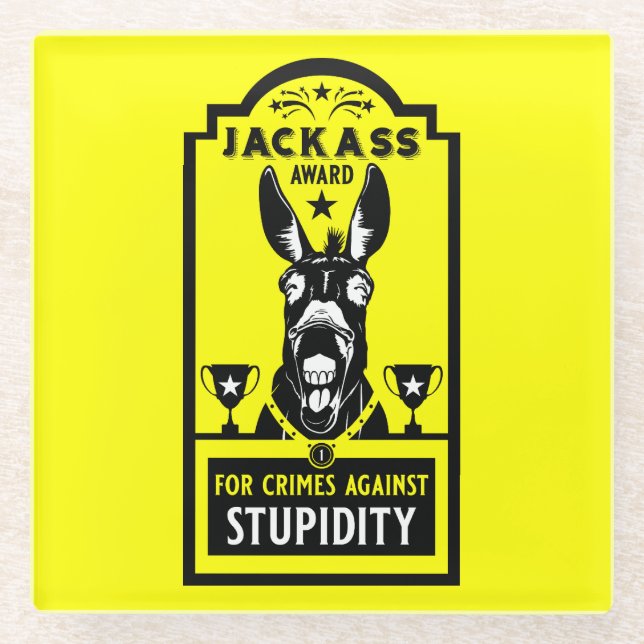 Jackass Award Glasuntersetzer (Vorderseite)