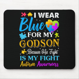 Jackchel Art ich trage Blue für meinen Godson Auti Mousepad