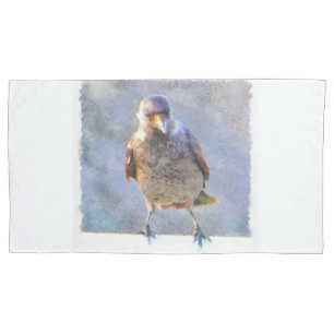 Jackdaw Watercolor Kissenbezug