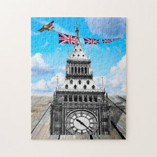 Jacke für die Gewerkschaft London, Big Ben & Airpl