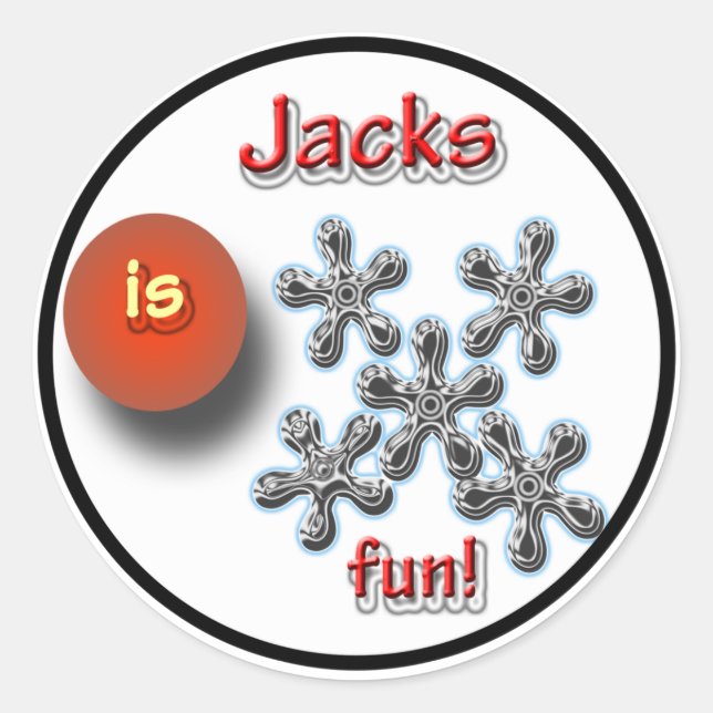 Jacke spielen für Kinder Runder Aufkleber (Vorderseite)