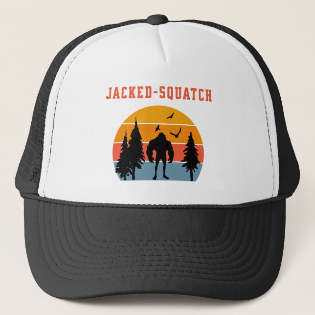 Jacked-Squatch Truckerkappe (Vorderseite)