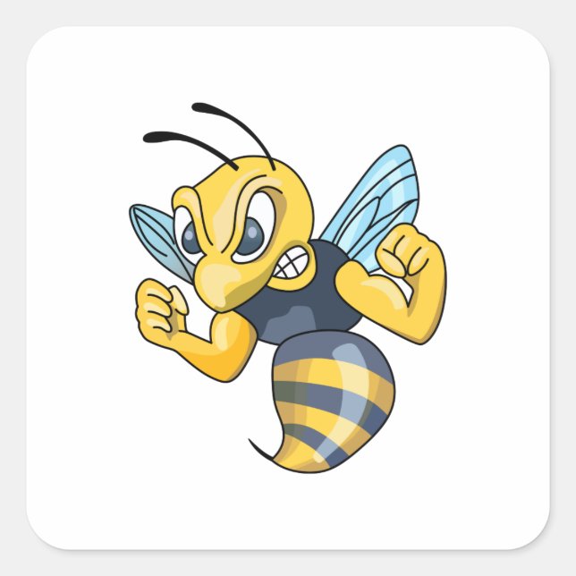 JACKET HORNET QUADRATISCHER AUFKLEBER (Vorderseite)