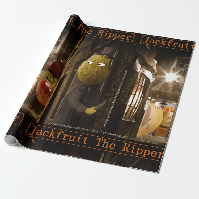 Jackfruit The Ripper Funny Rick London Geschenkpapier (Ungerollt)