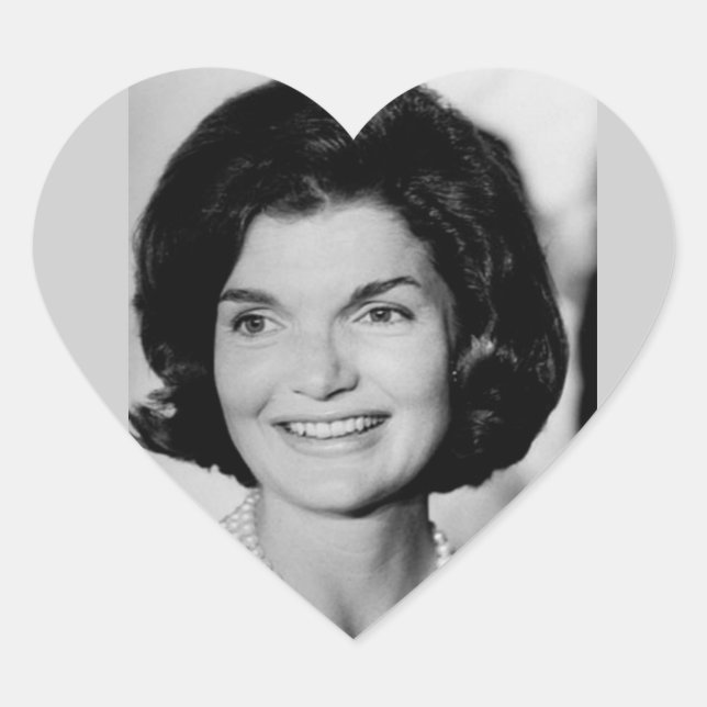 Jackie Kennedy Herz-Aufkleber (Vorderseite)