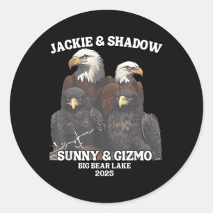 Jackie und Shadow Sunny und Gizmo Big Bear Lake 20 Runder Aufkleber