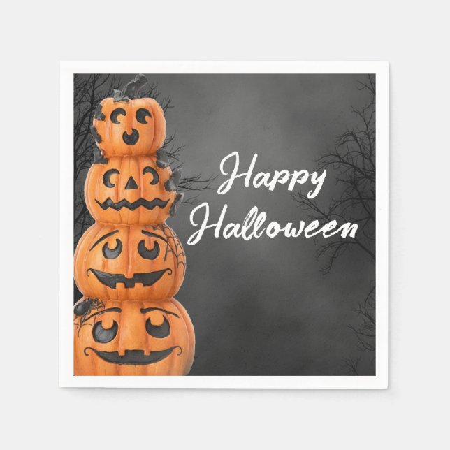 Jackolantern-Halloween-Party Serviette (Vorderseite)