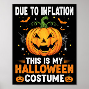 Jackolantern Pumpkin Funny Halloween Costume Men W Poster