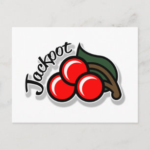 Jackpot Cherries Postcard (hell) Postkarte
