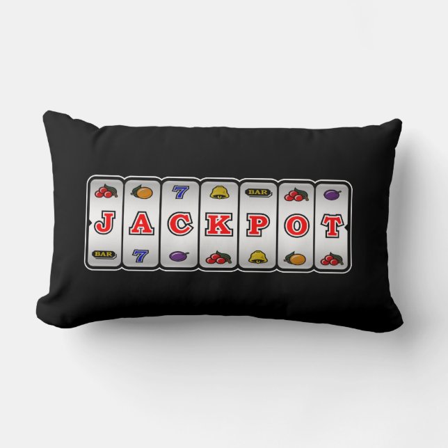 Jackpot-Spielautomat-Kissen (umgekehrt) Lendenkissen (Vorderseite)