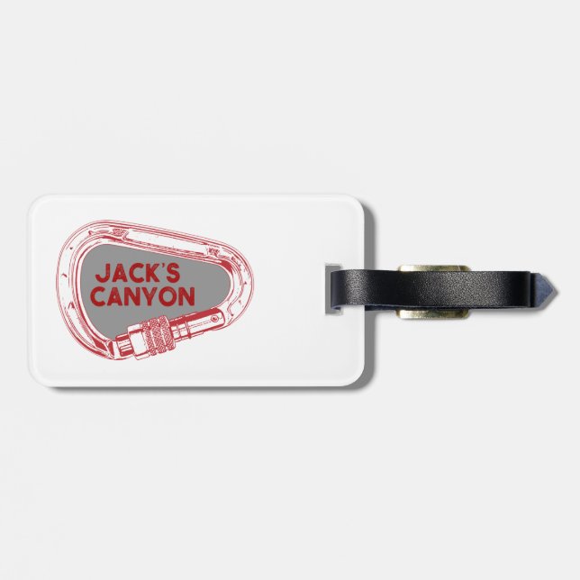 Jacks Canyon Klettersteig Carabiner Gepäckanhänger (Rückseite horizontal)