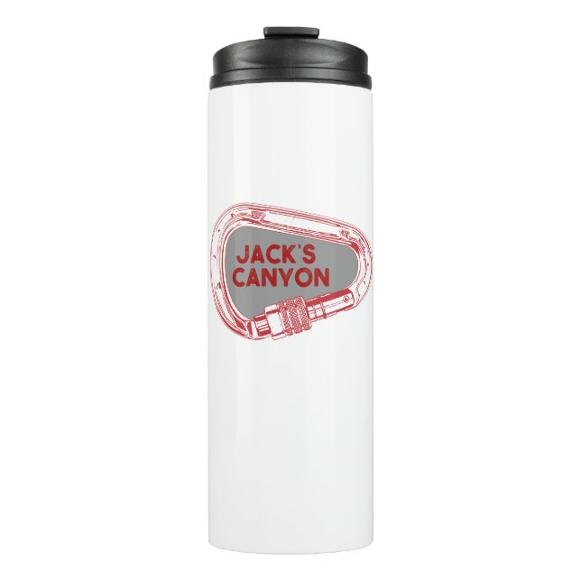 Jacks Canyon Klettersteig Carabiner Thermosbecher (Vorderseite)