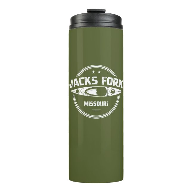 Jacks Fork River Missouri Kayaking Thermosbecher (Vorderseite)