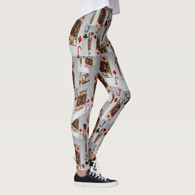 "Jack's Wild: Eine Karte der Pokerkarten" Leggings (Rechts)