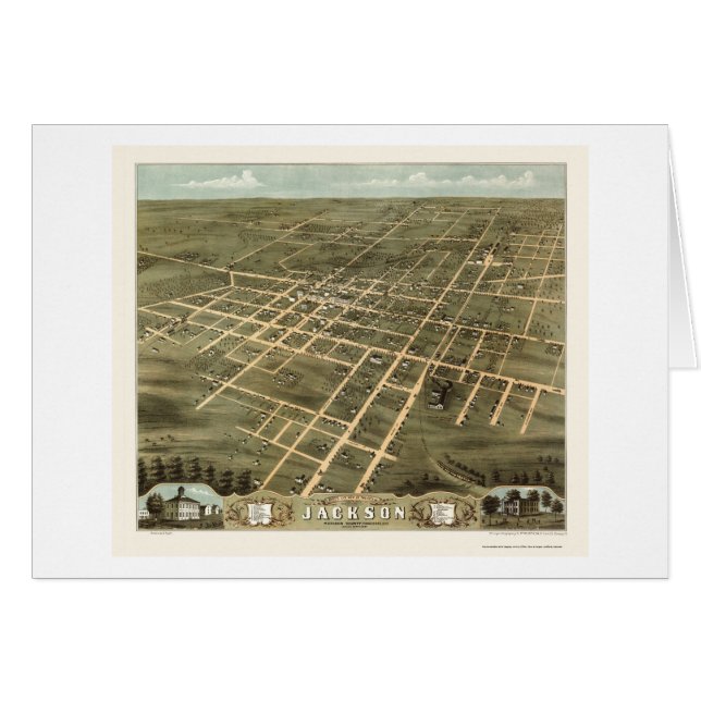 Jackson, carte panoramique de TN - 1870 (Devant horizontal)