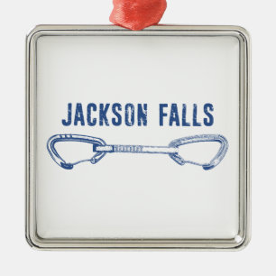 Jackson Falls Illinois Rock Climbing Quickziehung Ornament Aus Metall