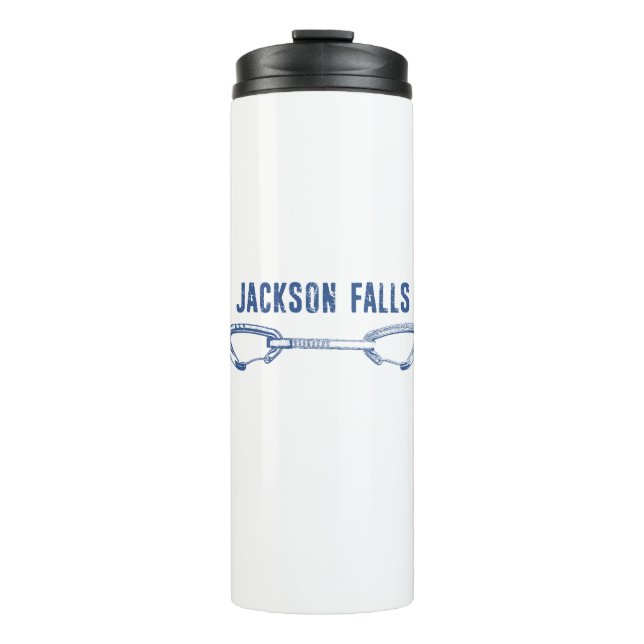 Jackson Falls Illinois Rock Climbing Quickziehung Thermosbecher (Vorderseite)
