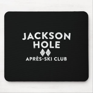 Jackson Hole Apres Ski Club Skifahren Tribute Tee Mousepad
