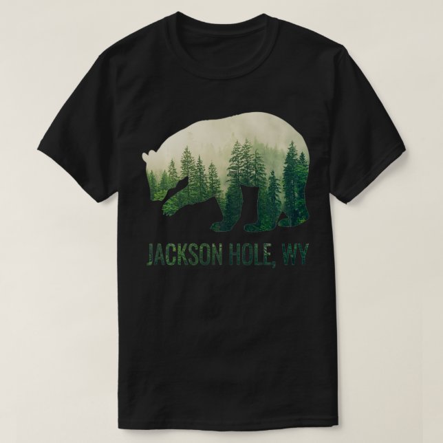 Jackson Hole Bear State Of Wyoming Pacific NW Wild T-Shirt (Design vorne)