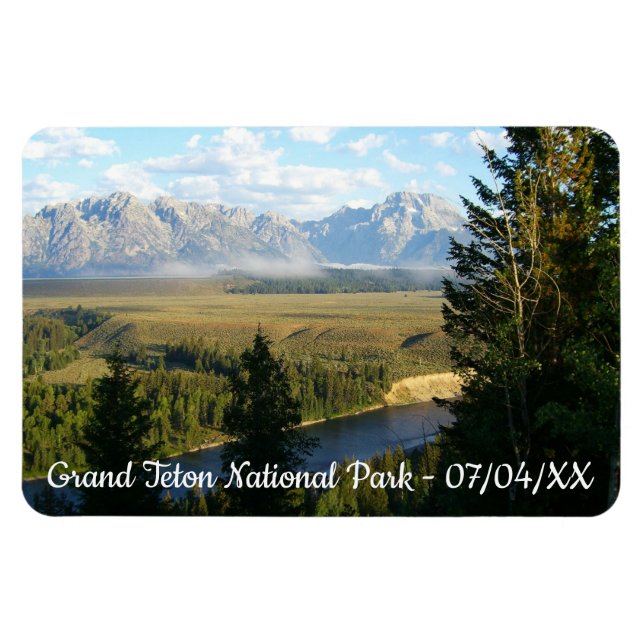 Jackson-Hole-Berge und -Fluss Magnet (Horizontal)