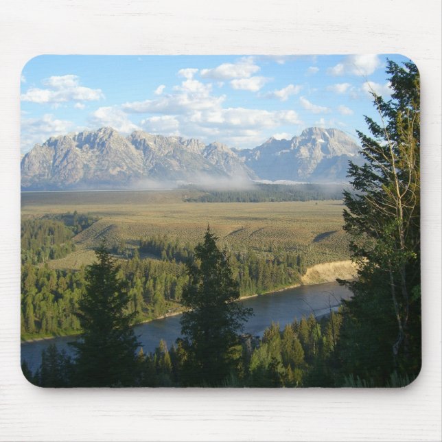 Jackson Hole Berge und Fluss Mousepad (Vorne)