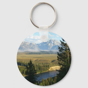 Jackson Hole Berge und Fluss Schlüsselanhänger
