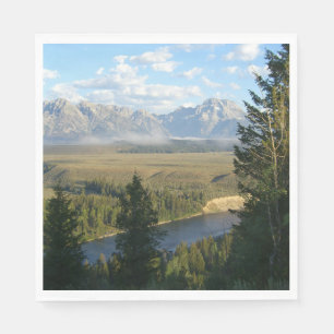 Jackson Hole Berge und Fluss Serviette