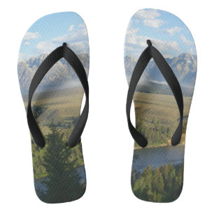 Jackson-Hole-Gebirge und Fluss Flip Flops