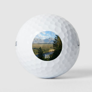 Jackson-Hole-Gebirge und Fluss Golfball