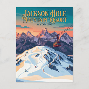 Jackson Hole Mountain Resort USA Postkarte