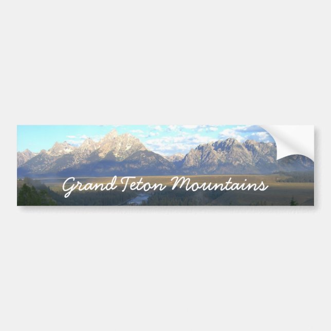 Jackson Hole Mountains (Grand Teton National Park) Autoaufkleber (Vorne)