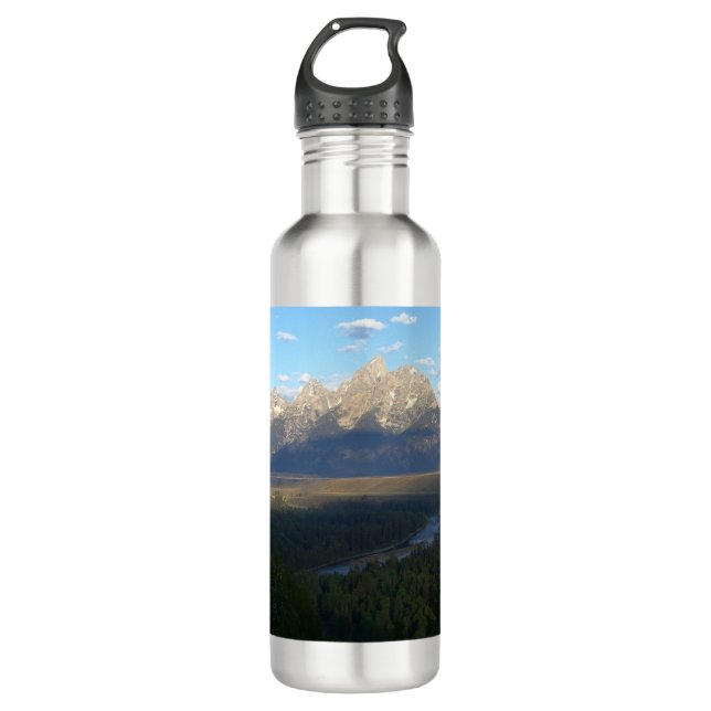 Jackson Hole Mountains (Grand Teton National Park) Edelstahlflasche (Vorderseite)