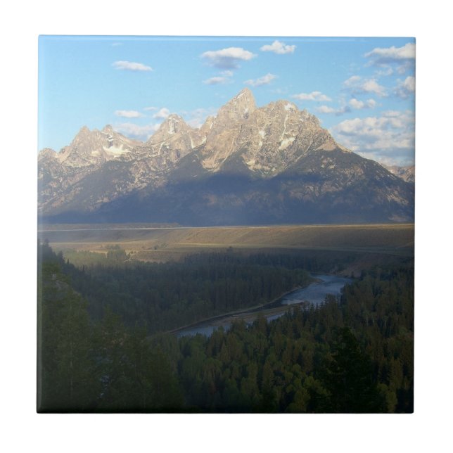 Jackson Hole Mountains (Grand Teton National Park) Fliese (Vorderseite)