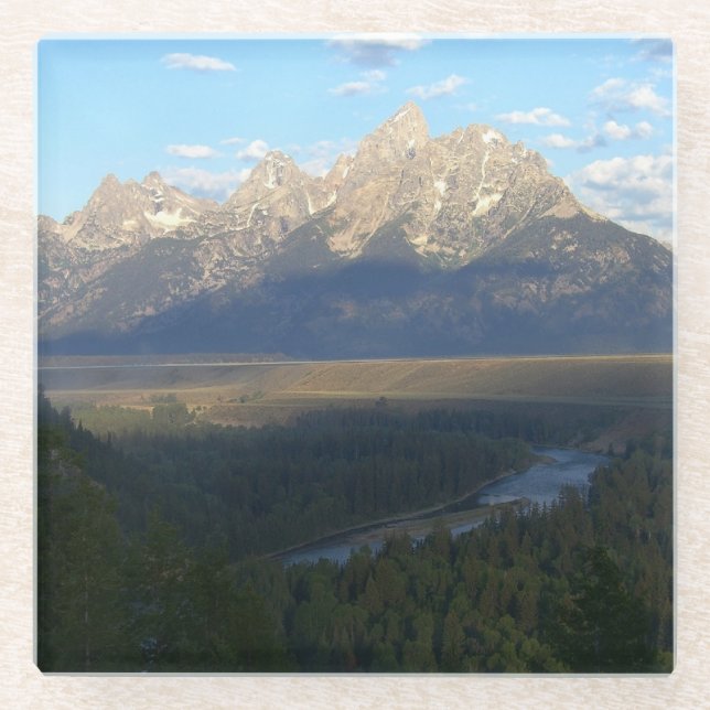 Jackson Hole Mountains (Grand Teton National Park) Glasuntersetzer (Vorderseite)