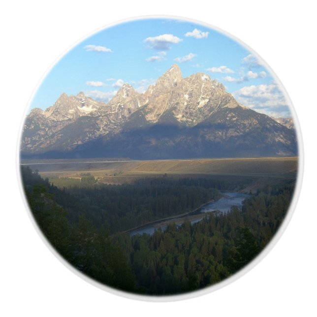 Jackson Hole Mountains (Grand Teton National Park) Keramikknauf (Vorderseite)