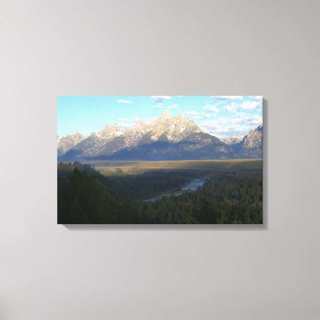 Jackson Hole Mountains (Grand Teton National Park) Leinwanddruck (Vorderseite)