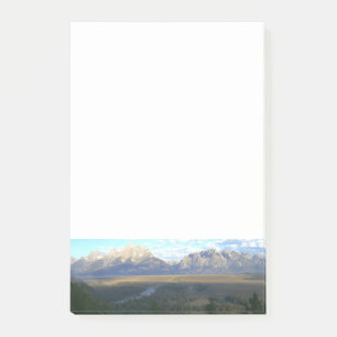 Jackson Hole Mountains (Grand-Teton-Nationalpark) Post-it Klebezettel